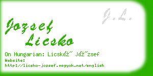 jozsef licsko business card